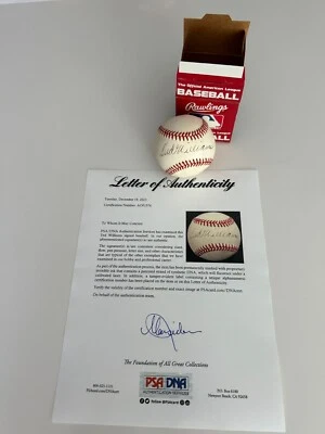 Ted Williams Autographed Baseball PSA/DNA with LOA (1988 show ad, orig. owner) - Image 1 of 4