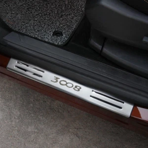 Stainless Outer Scuff Plate Door Sill Trim Cover for Peugeot 3008 GT 2016-2021 - Picture 1 of 8