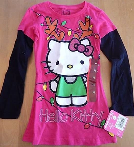 Sanrio Hello Kitty Reindeer Girl's T-Shirt Size XS - Picture 1 of 1