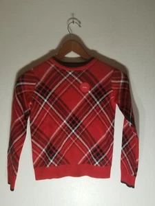 Charter Club Girls Red Plaid Long Sleeve Crew Neck Sweater Size S NWT $39.50 - Picture 1 of 9