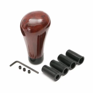 Universal Walnut Wood Car Manual Gear Shift Stick Shifter Knob Level & Adapter - Picture 1 of 7