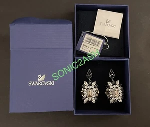 NEW SWAROVSKI by SHOUROUK PIERCED EARRINGS French Designer Black Crystal 5019161 - Picture 1 of 5
