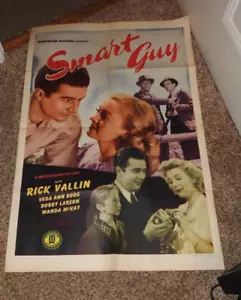 Original Movie Poster, 1943 Movie Smart Guy with Rick Vallin - Picture 1 of 10