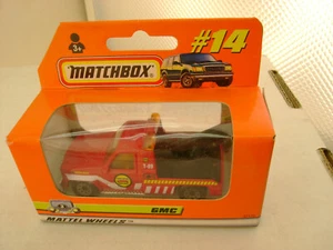 1998 MATCHBOX SUPERFAST #14 GMC WRECKER SERVICE TOWING TRUCK NEW IN BOX - Picture 1 of 3