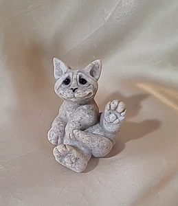 Vintage Quarry Critters Stone Clyde die Katze Figur - Second Nature Design - 2000 - Bild 1 von 4