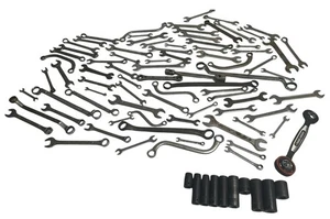 88 Vintage Wrenches Open End/Socket/Swivel Lot! Craftsman-Mac Tools-Sears-China - Picture 1 of 14