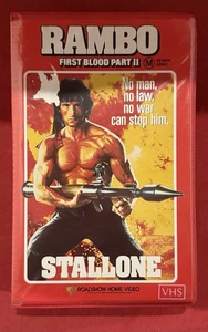 Rambo First Blood 2 Clamshell Cover VHS Retro Vintage Video Cassette (Lot 2192) - Picture 1 of 5