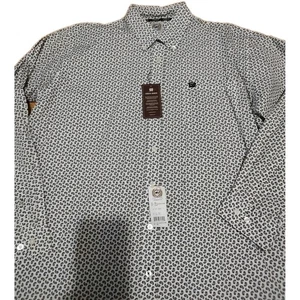 Camisa Cinch Para Hombre XL Blanca Carmesí Cachemira Manga Larga Con Botones Nueva  - Imagen 1 de 3
