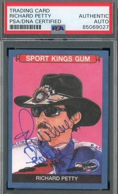 Richard Petty HOF Signed 2022 Sport Kings Card Blue 116 PSA Certified NASCAR  - Image 1 of 2