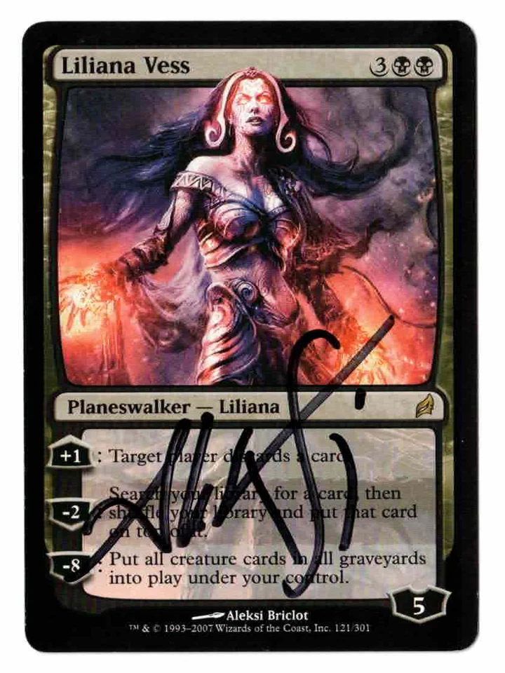 Liliana Vess Lorwyn signed by artist Aleksi Briclot! - Image 1 of 2