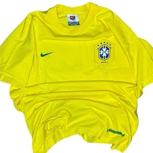 Nike Team Brasil Soccer CBF Team Yellow Mens size Large - Picture 1 of 8