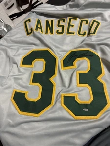 JOSE CANSECO Signed Custom Jersey Oakland Athletics - Picture 1 of 6