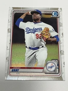 2020 Bowman Baseball Chrome Prospects - Josiah Gray - Los Angeles Dodgers - Picture 1 of 2
