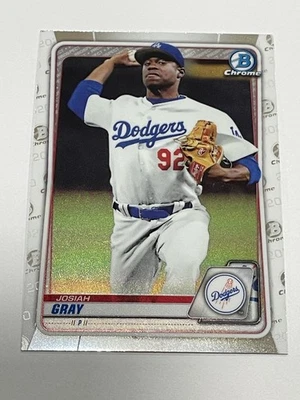 2020 Bowman Baseball Chrome Prospects - Josiah Gray - Los Angeles Dodgers - Image 1 of 2