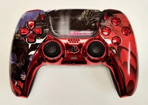 Controller Dualsense PS5 personalizzato - Roaring Dragon / design cromato rosso *NUOVO* - Foto 1 di 3