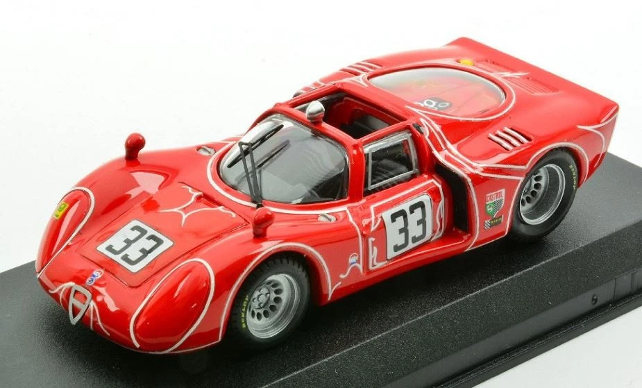 ALFA ROMEO 33.2 N.33 6 H WATKINS GLEN 1968 KWECH-MARTINO 1:43 Best 9640/2 - Immagine 1 di 1