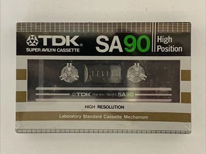 TDK SA90 SA 90 High Position Super Avilyn Blank Cassette Tape Type II SEALED - Picture 1 of 4