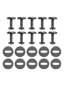 Floor Clip Buckles in Black Color Compatible with For BMW Models Set of 10 - Picture 1 of 12