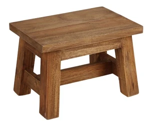 Holz-Hocker Ranch 30x20x20cm Blumenhocker Schemel Tritthocker Fußbank Sitzhocker - Bild 1 von 12