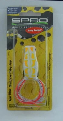 Spro SBEPP50TRPW Dean Rojas Bebé Bronce Ojo Popper Rana 2 pulgadas 1/4 oz Tropical Blanco Foto 1 de 3