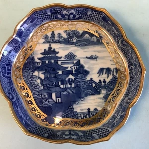 Chinesische blau-weiße Unterlage für Teekanne Nanking 5 3/4" Durchmesser - Bild 1 von 6