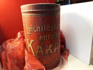 alte blechdose Leichtlöslicher entölter Kakao- Dose 31,5 cm Höhe - Bild 1 von 4