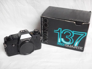 Contax 137 MD Quartz SLR Film Camera + Scatola Box in Excellent Condition - Foto 1 di 14