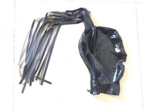 100% latex rubber black role-playing game casual unisex face hood 0.4mm XXS-XXL - Picture 1 of 2