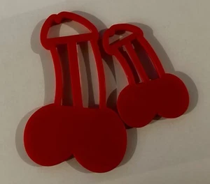 2er Set Penis Ausstecher mit Haaren Frauenabend Hochzeit - Picture 1 of 4