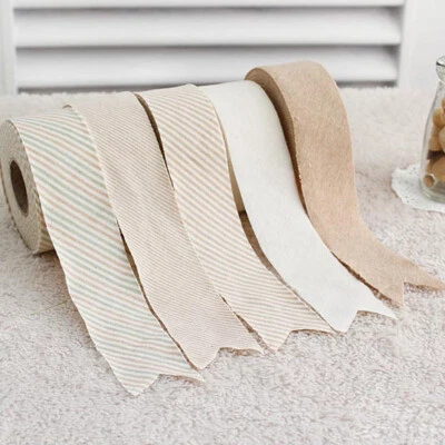 10yds Cotton Bias Tape Madeleine Organic trim 40mm Stripe bias single fold - Image 1 of 4