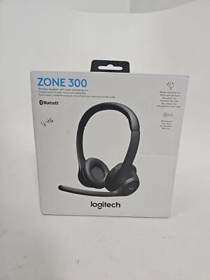 Logitech Zone 300 Wireless Headset with Noise-Canceling Mic Black 981-001406 - Image 1 of 4