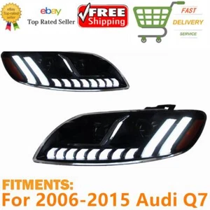 1 Pair For 2006-2015 Audi Q7 LED Headlight Assembly Set DRL Turn Signal Headlamp - Picture 1 of 6