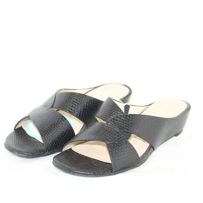 ANDREW GELLER women's INDIO dress sandals shoe size 6M black faux leather NEW - Image 1 of 4