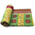 Vintage Kantha Quilt Indian Handmade Cotton Bedspread Bed Cover Bedding Throw