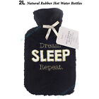 Hot Water Bottle With Cover Luxury Soft 2L High Quality Rubber British Standard