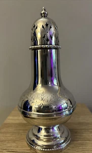 Silver Plated Decorative Sugar Shaker made in England art deco hand engraved - Picture 1 of 20