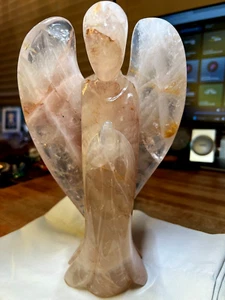 Golden Healer Hematoid Quartz Jumbo Extra LG Angel Figurine Statue Specimen 444 - Picture 1 of 12