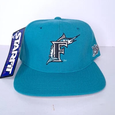 Vintage 90s Florida Marlins MLB Starter Hat StarFit (7 - 7 3/4) Size 2 - Image 1 of 4
