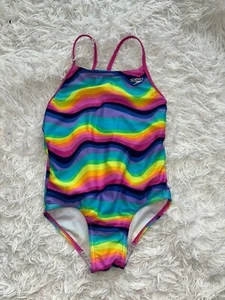 Speedo Girls Sz. M Multicolor Design Swimsuit. Cute, Grt. Shape - Picture 1 of 7