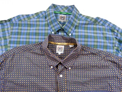 LOTE DE 2 camisas Cinch L Western Check florales de manga larga con botones para hombre Foto 1 de 4