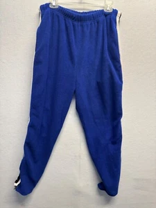 Vintage Cape Athletic Blue Track Pants With Black & White Stripes Size L - Picture 1 of 10