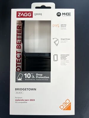New ZAGG Gear4 Bridgetown Case For Motorola razr+ (plus) 2023 - Black - Image 1 of 2