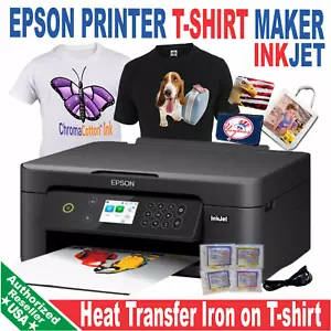 Epson Printer with dye InkJet for Iron Transfer Print T-Shirt Start Bundle - Picture 1 of 5