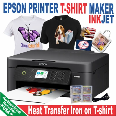Epson Printer with dye InkJet for Iron Transfer Print T-Shirt  Start Bundle - Image 1 of 4