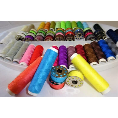 64-tlg Nähgarn Set Nähmaschine Spulen Nähzubehör Faden Nähzeug Nähkasten Garn - Bild 1 von 4