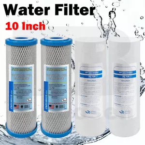 2 Set 0.5 Micron Sediment Coconut Carbon Replacement Water Filter Cartridges AU - Picture 1 of 12