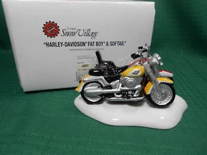 DEPT 56 Harley Davidson Fat Boy und Softail Snow Village - Bild 1 von 7