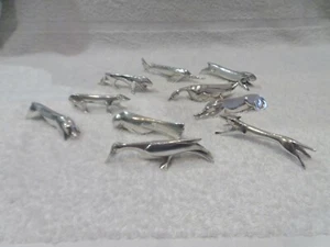 1930 French silver-plated 10 knife rests Gallia animal figurines sandoz - Picture 1 of 11