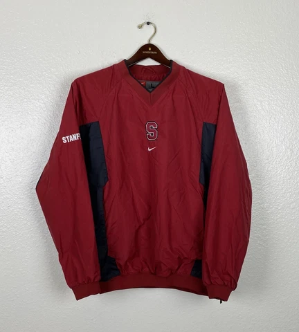 Vintage 90’s Stanford Cardinal Nike Jacket Men's Large Pullover Windbreaker Red Cover