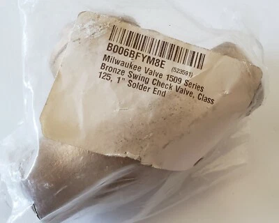 4" Milwaukee Bronze Swing Check Valve 1509 Series Class 125 1" Solder End NEW - Image 1 of 4